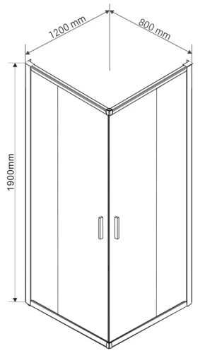 Душевой уголок Vincea Garda VSS-1G8012CGB