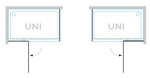 Душевая дверь Kolpa-San Andromeda D 160 black transparent 516650