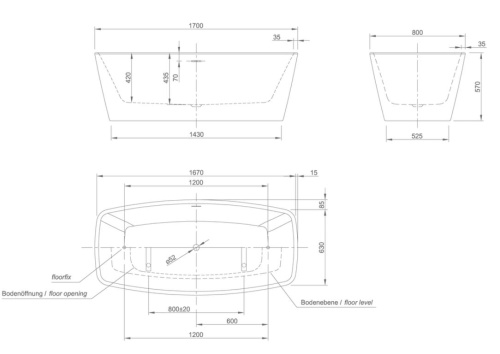 Ванна акриловая Knief Cube 0100-284