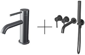 Душевая система для ванны со смесителем Oliveeka OL-889017+88139017-BGM