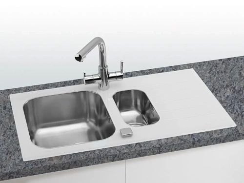 Мойка для кухни Alveus GLASSIX 20 RAL9005-90 (белый цвет) 860x500 1100016