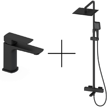 Душевая стойка со смесителем Oliveeka OL-739901+139003-MB