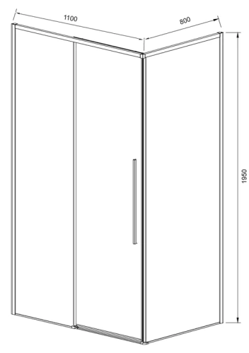 Душевой уголок Vincea Slim-N VSR-4SN8011CL