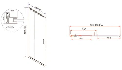 Душевой уголок Vincea Garda VSS-1G1011CGB