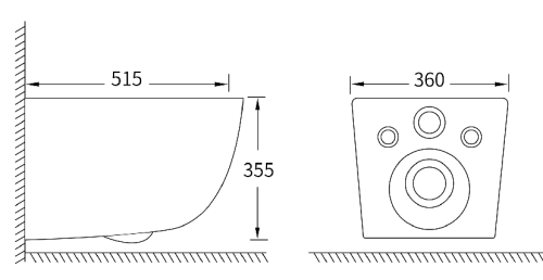 Комплект Oliveeka инсталляция OL-MQ-003 с унитазом OL-1216 и кнопкой OL-R22-BN