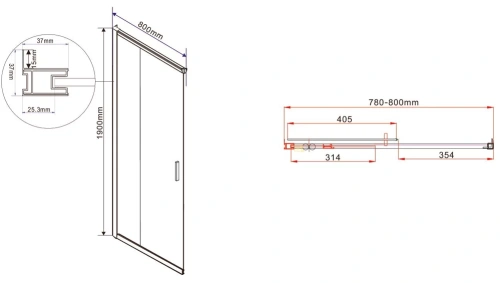 Душевой уголок Vincea Garda VSS-1G8012CH