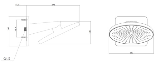 Верхний душ Vincea Inspire VSHD-3I5CCH