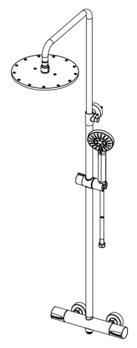 Душевая система Nemo Round NM-9011BGM brush gun metal