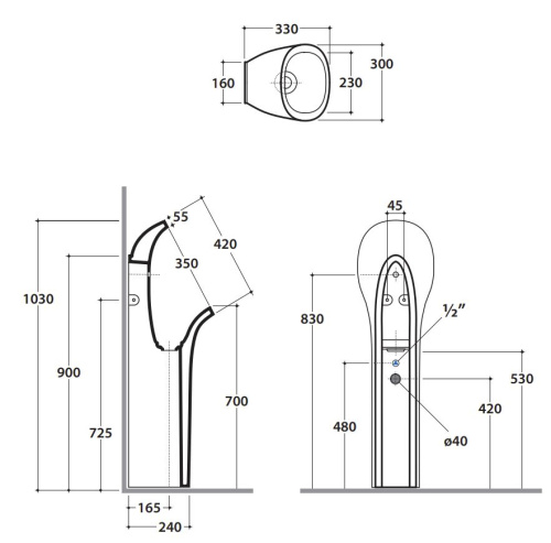 Писсуар Globo Olivia OL029BI