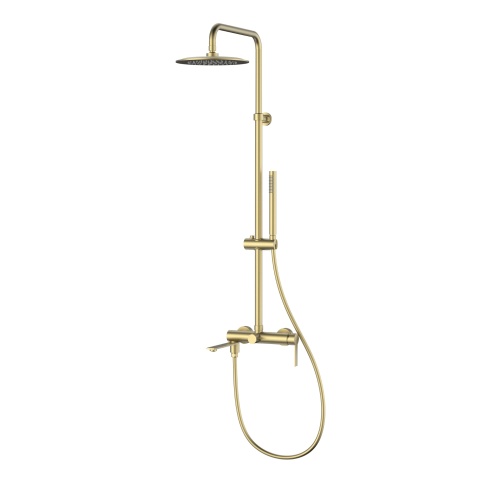 Душевая стойка Vincea Linea VSFS-4LN1BG с изливом, брашированное золото