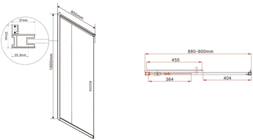 Душевой уголок Vincea Garda VSS-1G9012CLGM