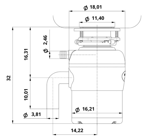 Измельчитель пищевых отходов Zorg premium FWD LITE