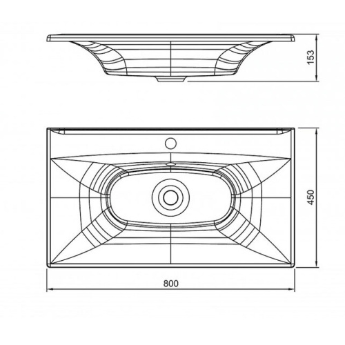 Умывальник Caprigo Болеро 800 БЛР 800