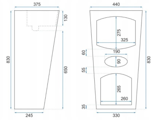 Умывальник Rea Aris U5637