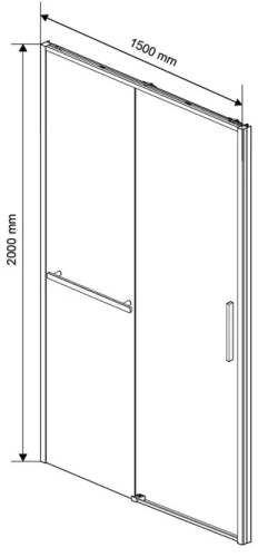 Душевая дверь Vincea Slim Soft VDS-1SS150CLB