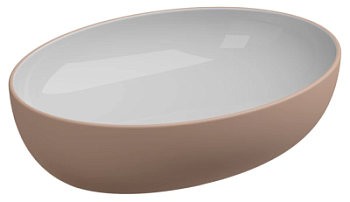 Раковина GSG Ceramic Design Easy EALAVOV55BI000/032, White/Cipria Matt