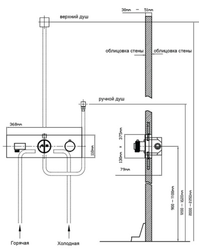 Душевая система Vincea VSFW-422TI3GM