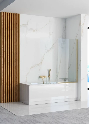 Шторка на ванную Rea Elegant gold matt 70 W6600 Шторка на ванную Rea Elegant gold matt 70 W6600