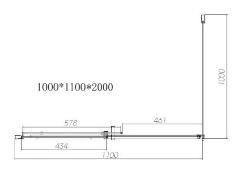 Душевой уголок Vincea Dice VSR-4D1011CLB