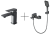 Душевая система для ванны со смесителем Oliveeka OL-639003A+139003-BGM