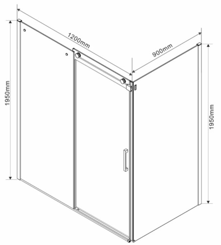 Душевой уголок Vincea Como VSR-1C9012CLB