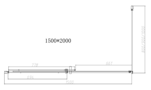 Душевой уголок Vincea Dice VSR-4D8015CLGM