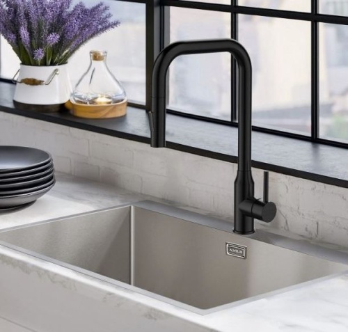 Смеситель для кухни Alveus BLOOM-PS BLACK MATT 1151102