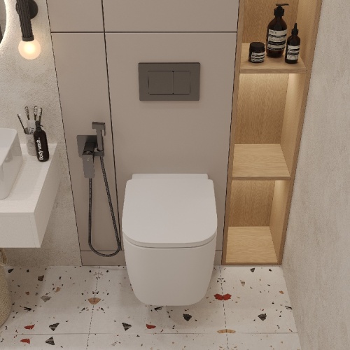 Комплект Oliveeka инсталляция OL-MQ-003 с унитазом OL-G1 и кнопкой OL-E12-BGM