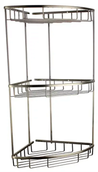 Полка тройная угловая решетка Vivi Felice F03 BRONZO