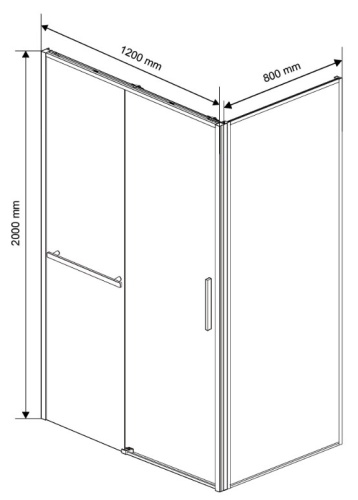 Душевой уголок Vincea Slim Soft VSR-1SS8012CLG
