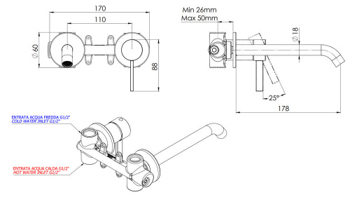 Смеситель для раковины Remer Metrica MC15PL