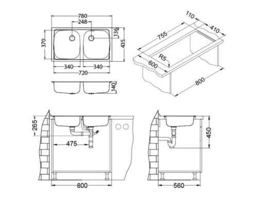 Мойка для кухни Alveus BASIC 160 LEI-60 780x435 1039145