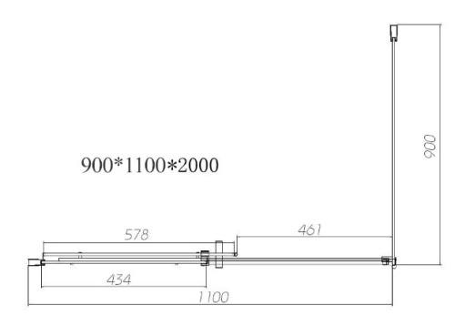 Душевой уголок Vincea Dice VSR-4D9011CLB