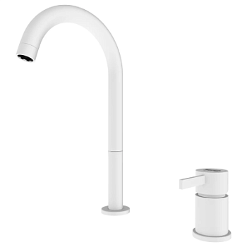 Смеситель для раковины Remer Metrica MC57LBO, белый матовый