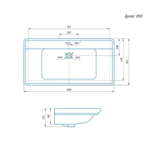 Умывальник Caprigo Дуглас 1050
