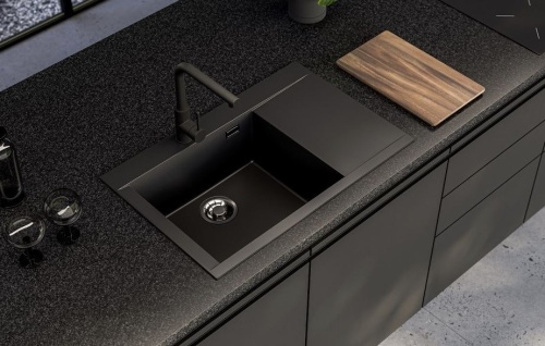 Мойка для кухни Alveus PURE-G 70R Algranit DEEP BLACK-A90 790x520x198 1149503