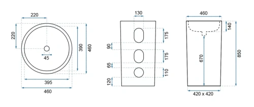 Умывальник Rea Estera U0756