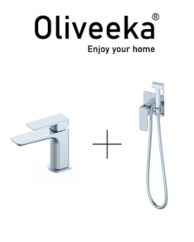 Гигиенический душ со смесителем Oliveeka OL-829003+139003-CR, хром