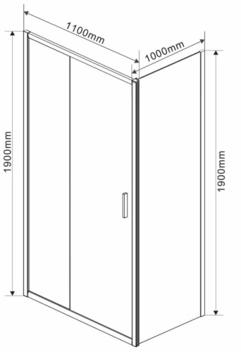 Душевой уголок Vincea Garda VSR-1G1011CH