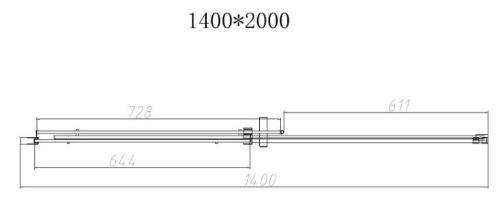 Душевая дверь Vincea Dice VDS-4D140CLGM