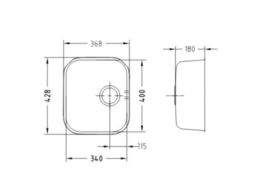 Мойка для кухни Alveus VARIANT 40 SAT-90 340x400x185 1009392