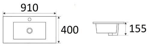 Умывальник CeramaLux 9393-90