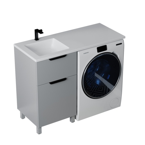 Тумба напольная Vela Каскад Хекси 48Н под Kamilla 110 (серый мат) TU252461