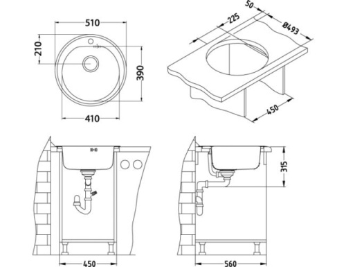 Мойка для кухни Alveus FORM MONARCH 30 COPPER-90 FI 510 1070807