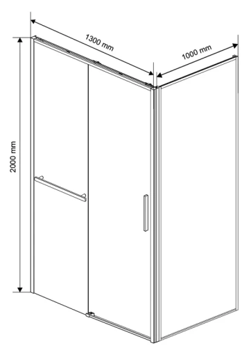 Душевой уголок Vincea Slim Soft VSR-1SS1013CLB