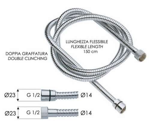 Шланг для душа 200 см Remer 333CNES200