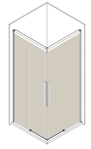 Душевая дверь Kolpa-San Libra Q 100 black transparent 516860