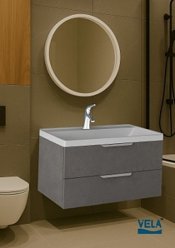 Тумба подвесная Vela Каскад 100П под Classica (бетон чикаго) TU63575