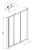 Душевая дверь Kolpa-San Luna TV3D/S 80 silver transparent 560050