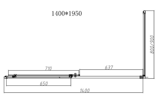 Душевой уголок Vincea Slim-N VSR-4SN9014CLGM